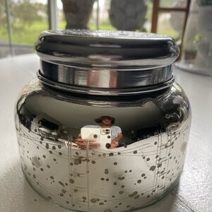 Anthropologie glass candle. Empty